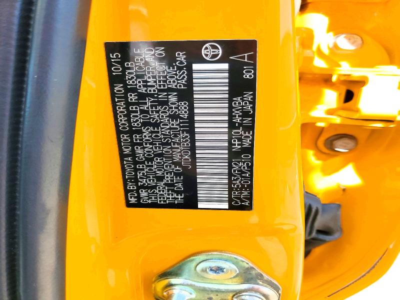 Aukcja sprzedaży 2015 Toyota Prius C, vin: JTDKDTB33F1114888, numer aukcji: 59645186