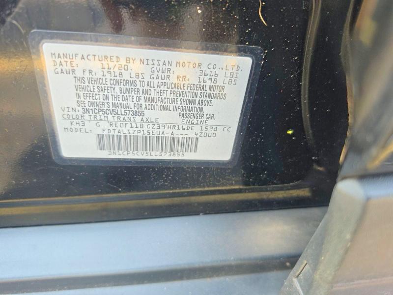 61455416 :رقم المزاد ، 3N1CP5CV5LL573855 vin ، 2020 Nissan Kicks مزاد بيع