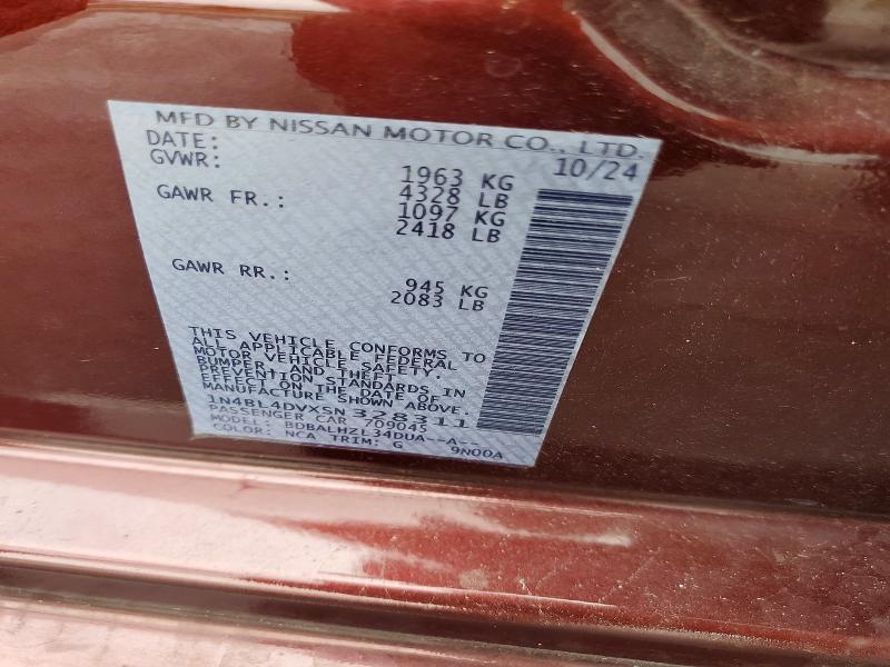 Aukcja sprzedaży 2025 Nissan Altima, vin: 1N4BL4DVXSN328311, numer aukcji: 60872316