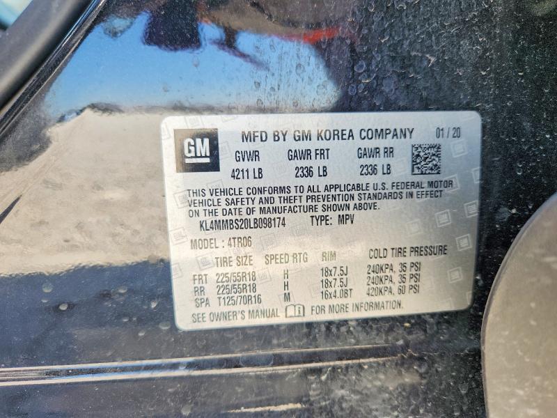 Aukcja sprzedaży 2020 Buick Encore Gx, vin: KL4MMBS20LB098174, numer aukcji: 60191496