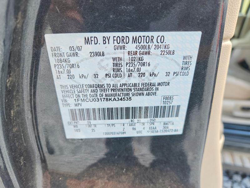 Продажа на аукционе авто 2008 Ford Escape, vin: 1FMCU03178KA34535, номер лота: 59217496
