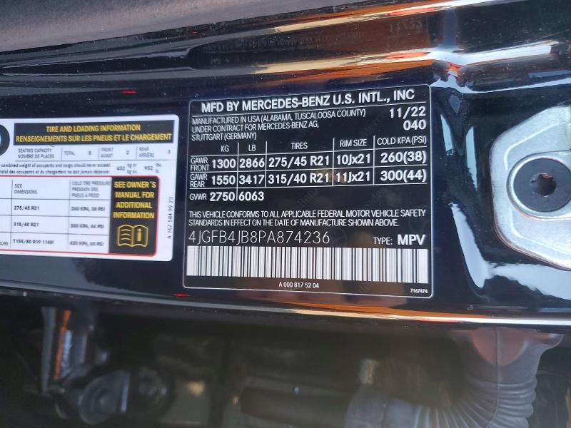 Продажа на аукционе авто 2023 Mercedes-benz Gle 350, vin: 4JGFB4JB8PA874236, номер лота: 60712956