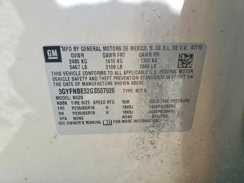 Продажа на аукционе авто 2016 Cadillac Srx, vin: 3GYFNBE32GS507926, номер лота: 59295076