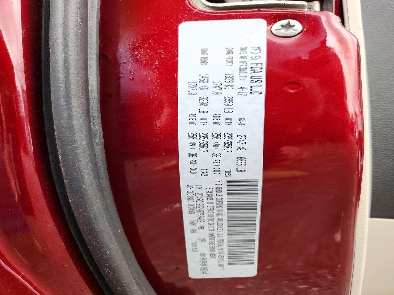 62661776 :رقم المزاد ، 2C4RC1BG2HR752492 vin ، 2017 Chrysler Pacifica مزاد بيع