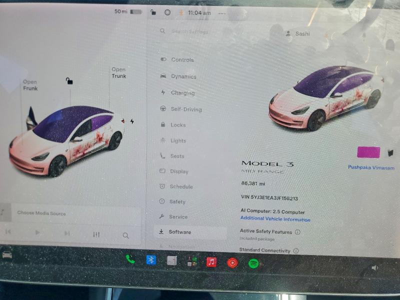 Aukcja sprzedaży 2018 Tesla Model 3, vin: 5YJ3E1EA3JF158213, numer aukcji: 58971406