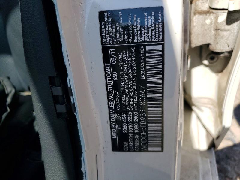 Aukcja sprzedaży 2011 Mercedes-benz C, vin: WDDGF5EB9BR180667, numer aukcji: 59852926