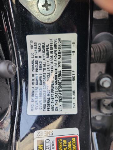 61297206 :رقم المزاد ، 19XFA1F59BE012044 vin ، 2011 Honda Civic مزاد بيع
