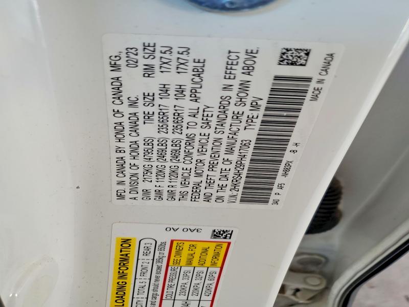 Продажа на аукционе авто 2023 Honda Cr-v, vin: 2HKRS4H29PH417063, номер лота: 85607075