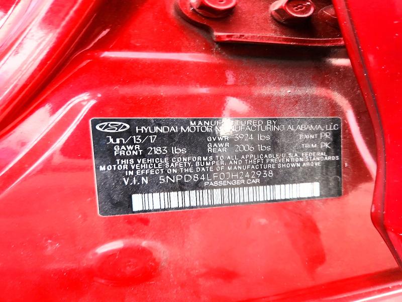 2018 Hyundai Elantra მანქანა იყიდება აუქციონზე, vin: 5NPD84LF0JH242938, აუქციონის ნომერი: 61077316