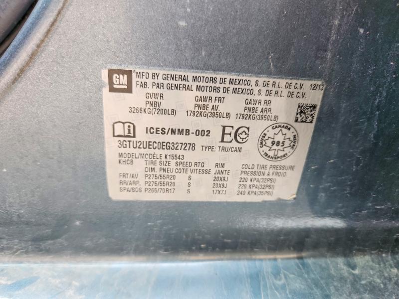 Aukcja sprzedaży 2014 Gmc Sierra, vin: 3GTU2UEC0EG327278, numer aukcji: 60989246