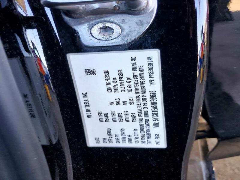 Aukcja sprzedaży 2022 Tesla Model 3, vin: 5YJ3E1EA5NF369676, numer aukcji: 62680376