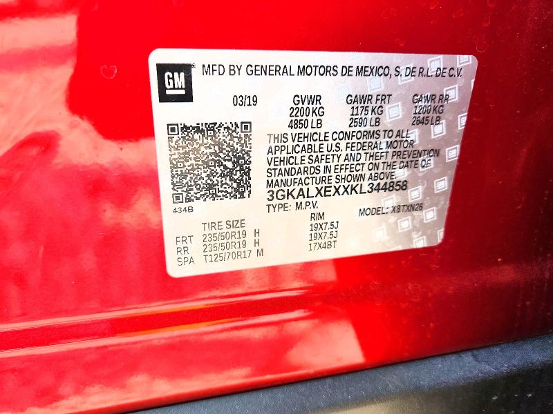 Aukcja sprzedaży 2019 Gmc Terrain, vin: 3GKALXEXXKL344858, numer aukcji: 59899826