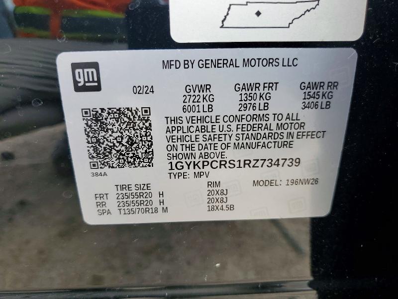 Продажа на аукционе авто 2024 Cadillac Xt6, vin: 1GYKPCRS1RZ734739, номер лота: 60381496