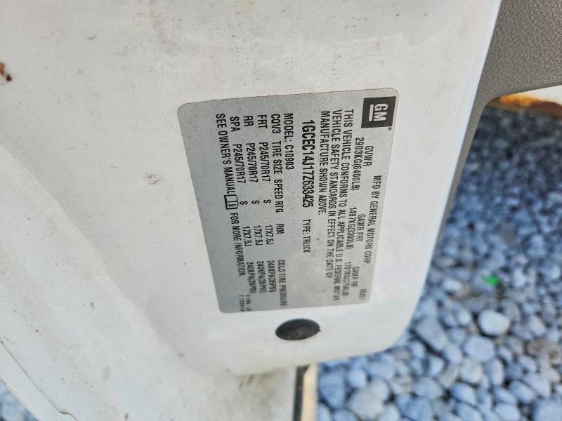 62296316 :رقم المزاد ، 1GCEC14J17Z633425 vin ، 2007 Chevrolet Silverado مزاد بيع