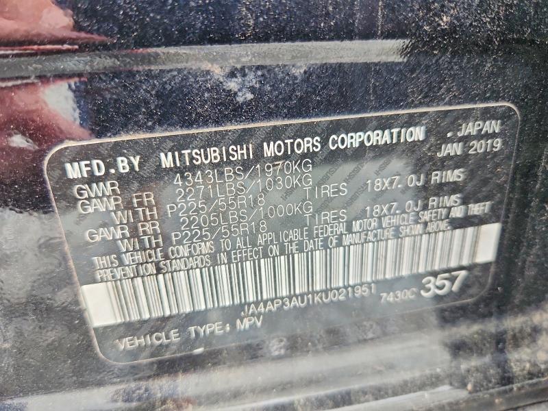Aukcja sprzedaży 2019 Mitsubishi Outlander Sport, vin: JA4AP3AU1KU021951, numer aukcji: 57934456