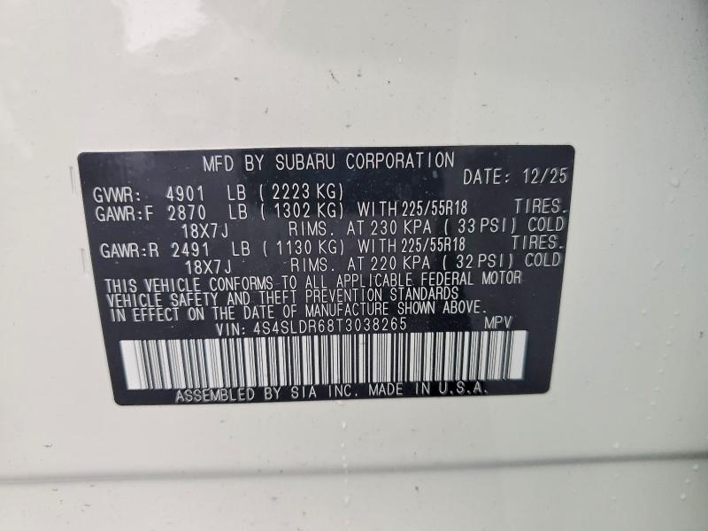 Auction sale of the 2026 Subaru Forester, vin: 4S4SLDR68T3038265, lot number: 59736346