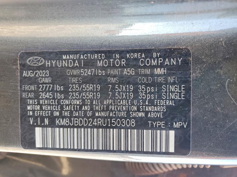 Auction sale of the 2024 Hyundai Tucson, vin: KM8JBDD24RU150308, lot number: 59349226
