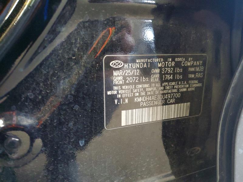 Продажа на аукционе авто 2013 Hyundai Elantra, vin: KMHDH4AE3DU497700, номер лота: 61441856