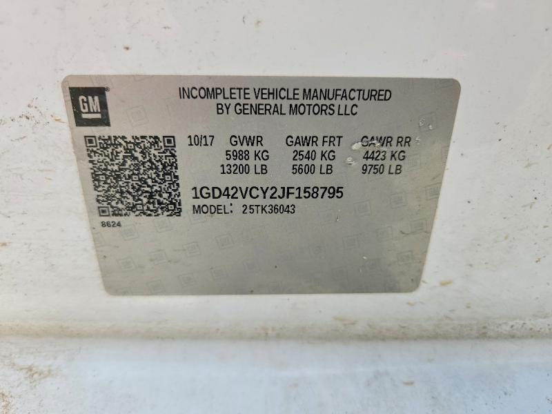 85614315 :رقم المزاد ، 1GD42VCY2JF158795 vin ، 2018 Gmc Sierra مزاد بيع