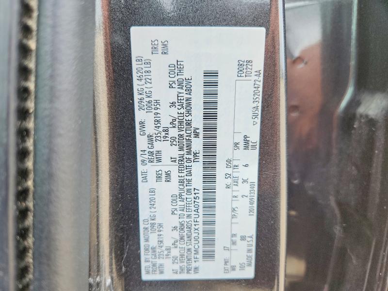 Продажа на аукционе авто 2015 Ford Escape, vin: 1FMCU0JX1FUA07517, номер лота: 61584366