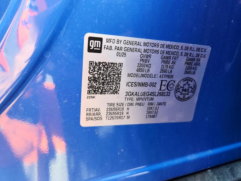 59603316 :رقم المزاد ، 3GKALUEG4SL268133 vin ، 2025 Gmc Terrain مزاد بيع