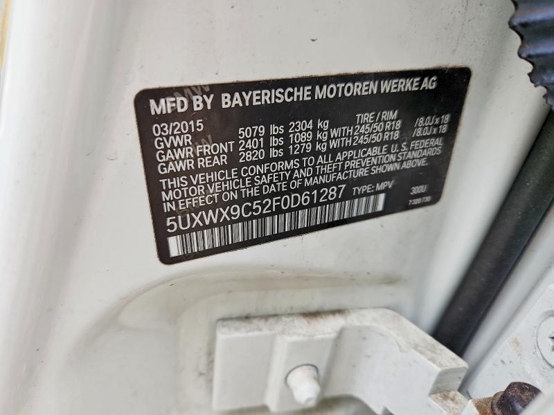 Продаж на аукціоні авто 2015 Bmw X3, vin: 5UXWX9C52F0D61287, номер лоту: 62076556