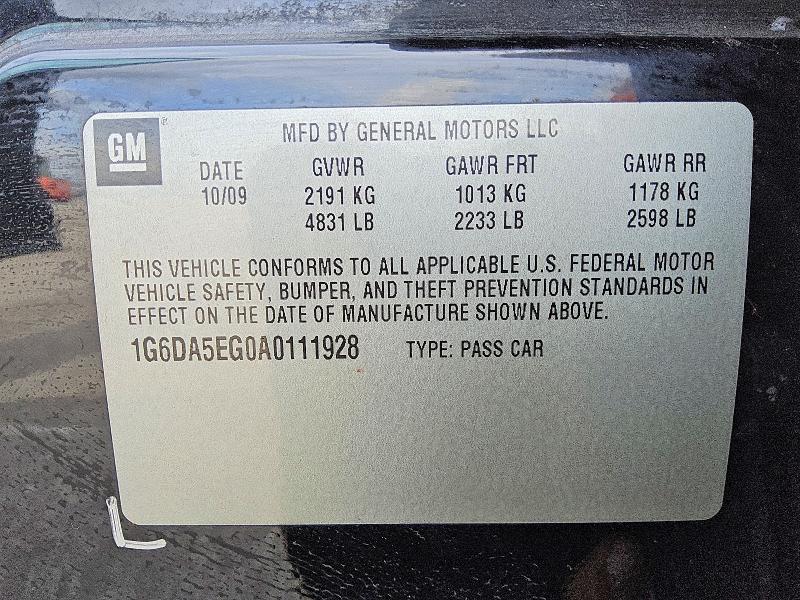 Aukcja sprzedaży 2010 Cadillac Cts, vin: 1G6DA5EG0A0111928, numer aukcji: 59692356