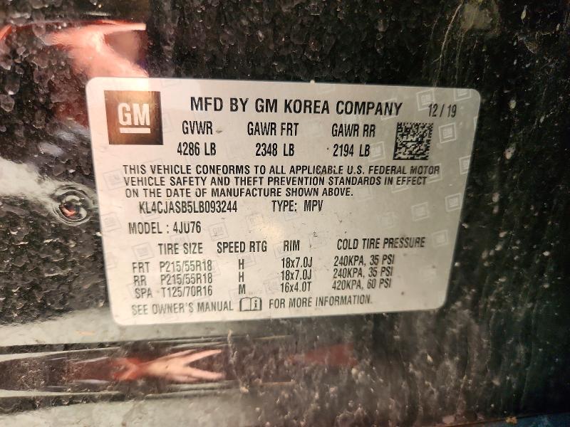 Продажа на аукционе авто 2020 Buick Encore, vin: KL4CJASB5LB093244, номер лота: 59849246
