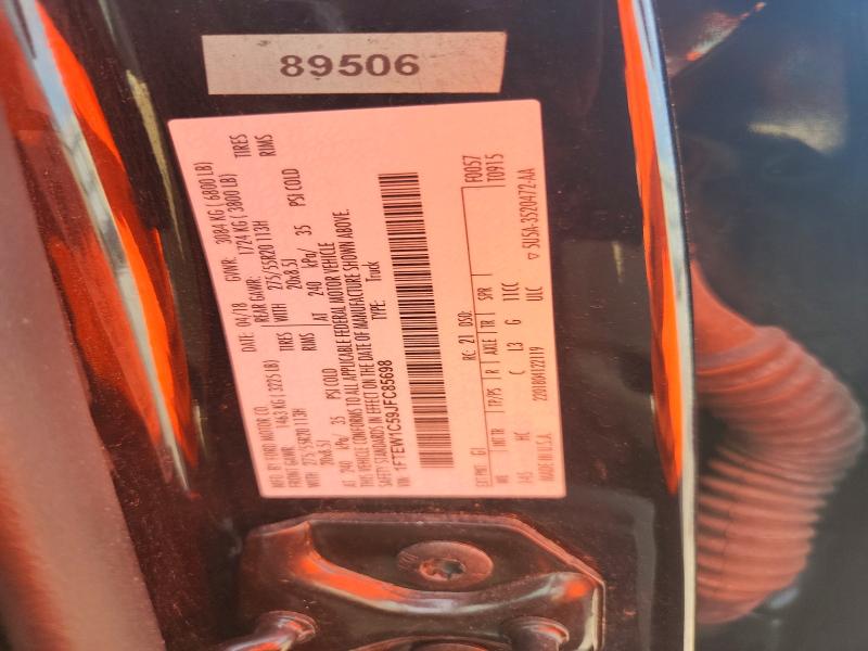 Продаж на аукціоні авто 2018 Ford F150, vin: 1FTEW1C59JFC85698, номер лоту: 60547146