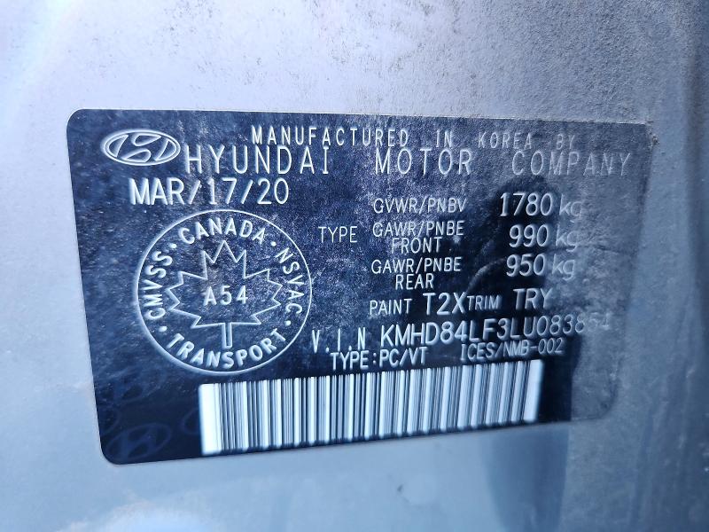 Auction sale of the 2020 Hyundai Elantra, vin: KMHD84LF3LU083854, lot number: 61164586