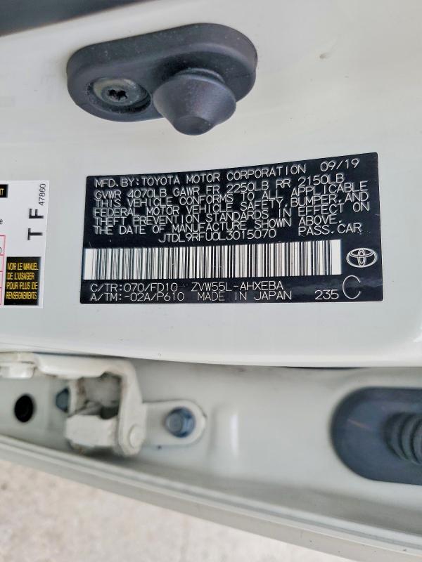 Продажа на аукционе авто 2020 Toyota Prius, vin: JTDL9RFU0L3015070, номер лота: 62392006