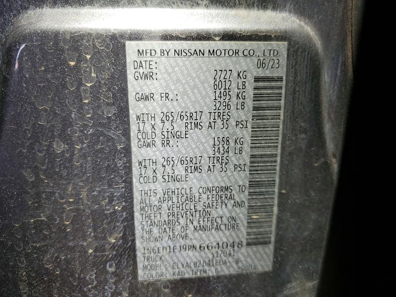 Продаж на аукціоні авто 2023 Nissan Frontier, vin: 1N6ED1EJ9PN664048, номер лоту: 60626246