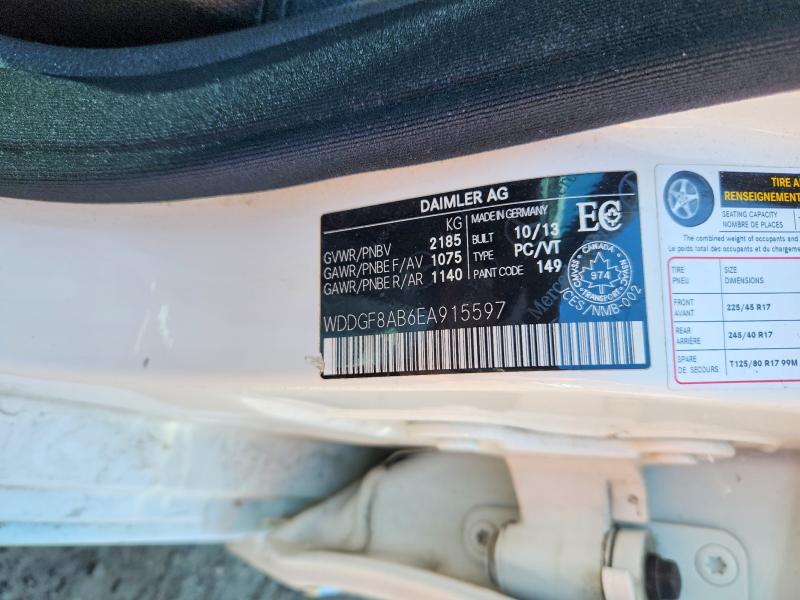 Aukcja sprzedaży 2014 Mercedes-benz C, vin: WDDGF8AB6EA915597, numer aukcji: 60764206