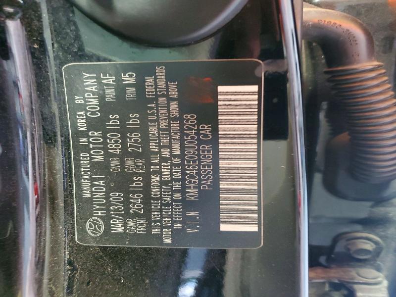 Продаж на аукціоні авто 2009 Hyundai Genesis, vin: KMHGC46E09U054268, номер лоту: 59698886