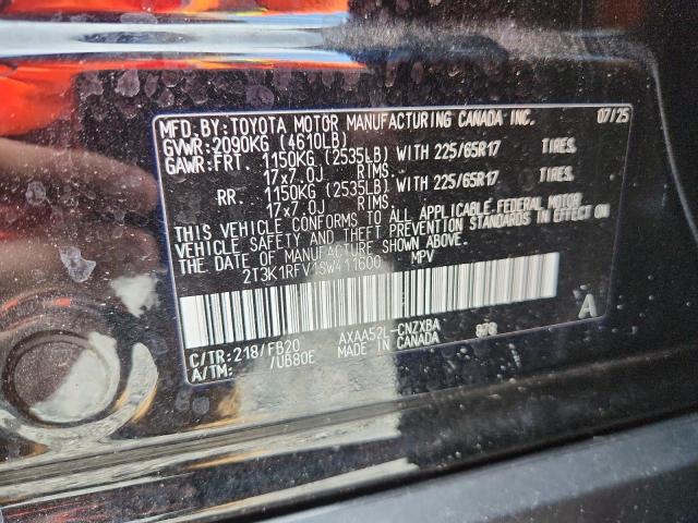 Aukcja sprzedaży 2025 Toyota Rav4, vin: 2T3K1RKV1SW411600, numer aukcji: 59621576