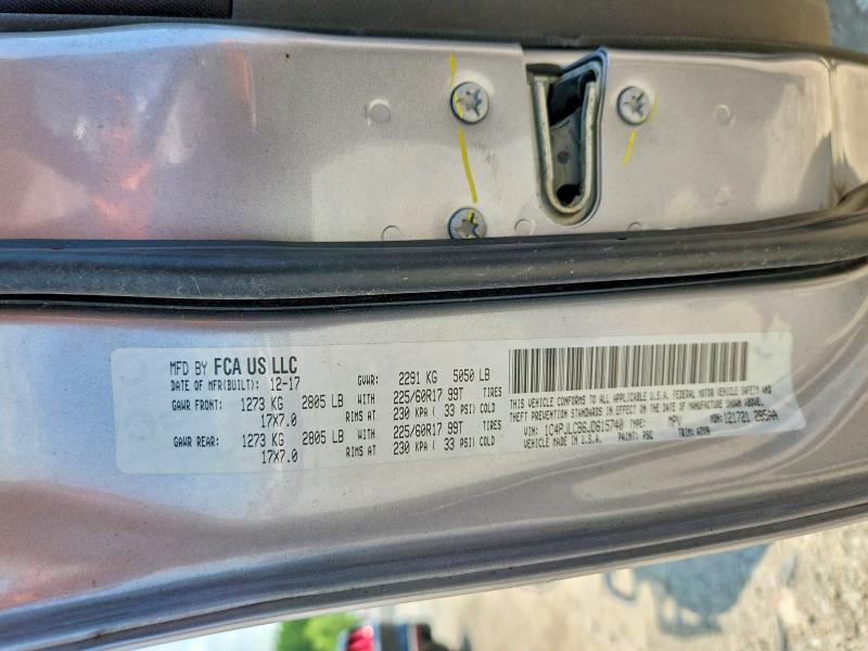 Aukcja sprzedaży 2018 Jeep Cherokee, vin: 1C4PJLCB6JD615740, numer aukcji: 60228666