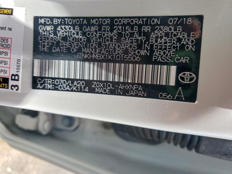 Продажа на аукционе авто 2019 Toyota C-hr, vin: JTNKHMBX1K1015506, номер лота: 60149956