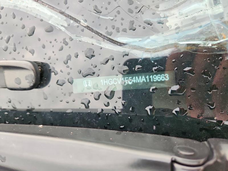 Продаж на аукціоні авто 2021 Honda Accord, vin: 1HGCV1F54MA119663, номер лоту: 58161286