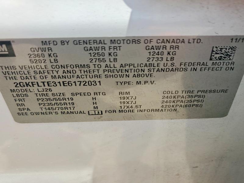 Продаж на аукціоні авто 2014 Gmc Terrain, vin: 2GKFLTE31E6172031, номер лоту: 61504596