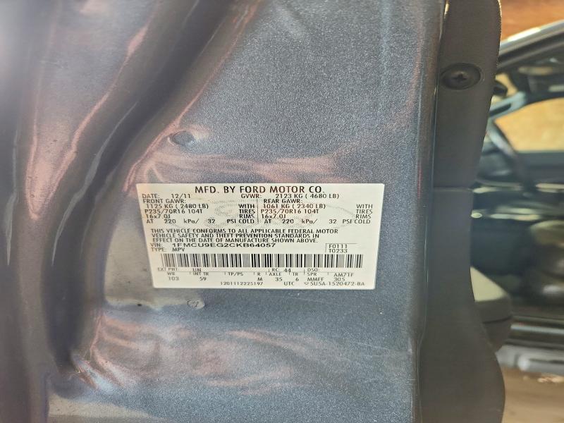 62090766 :رقم المزاد ، 1FMCU9EG2CKB64057 vin ، 2012 Ford Escape مزاد بيع
