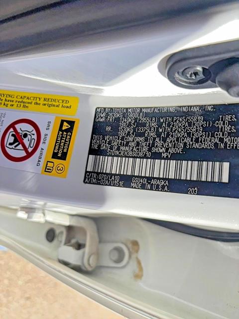 Aukcja sprzedaży 2011 Toyota Highlander, vin: 5TDYK3EH3BS038710, numer aukcji: 59739976