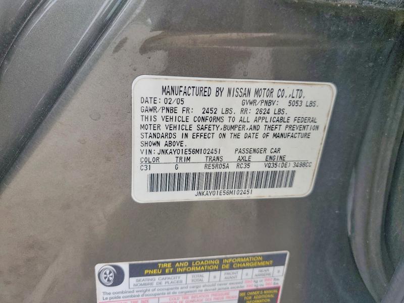 Продажа на аукционе авто 2006 Infiniti M35, vin: JNKAY01E56M102451, номер лота: 61849816