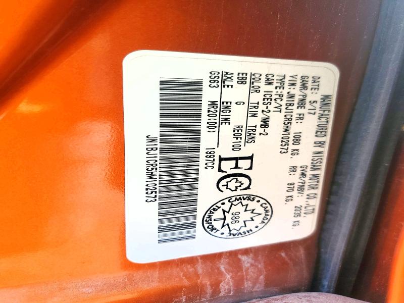 58952026 :رقم المزاد ، JN1BJ1CR5HW102573 vin ، 2017 Nissan Qashqai مزاد بيع
