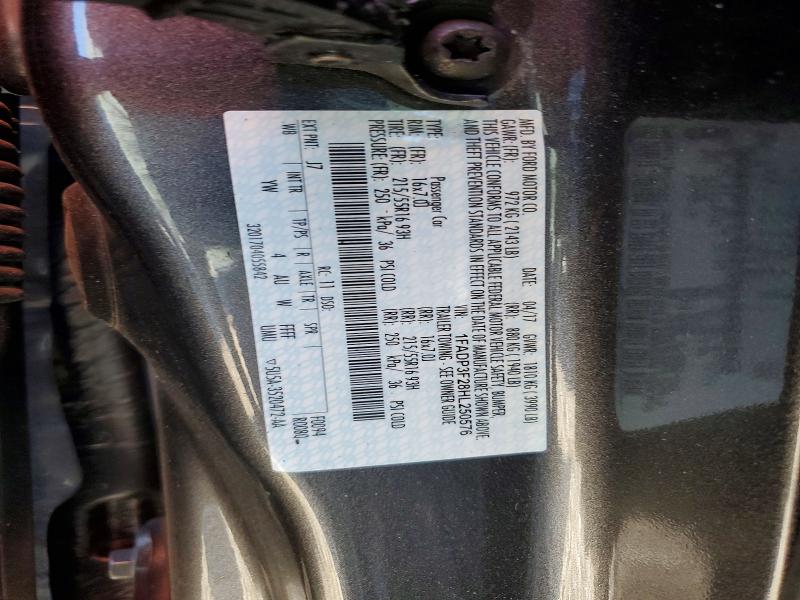 59999416 :رقم المزاد ، 1FADP3F28HL250576 vin ، 2017 Ford Focus مزاد بيع