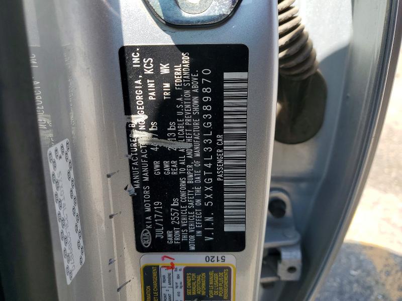 2020 Kia Optima მანქანა იყიდება აუქციონზე, vin: 5XXGT4L33LG389870, აუქციონის ნომერი: 61538966