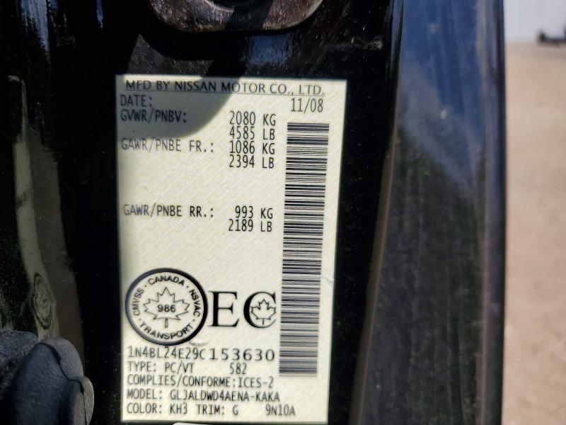 85630655 :رقم المزاد ، 1N4BL24E29C153630 vin ، 2009 Nissan Altima مزاد بيع