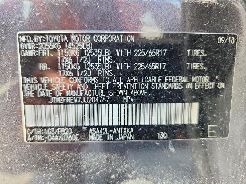 Продаж на аукціоні авто 2018 Toyota Rav4, vin: JTMZFREV7JJ204787, номер лоту: 61365236