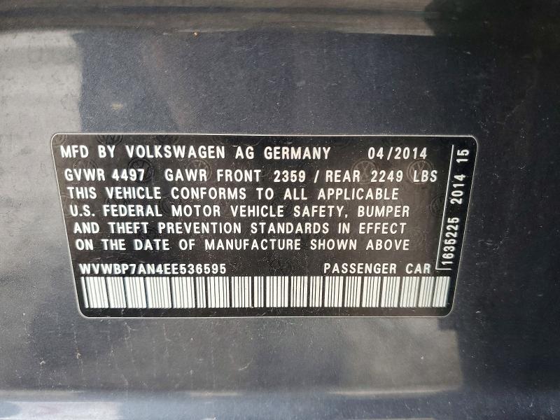 Aukcja sprzedaży 2014 Volkswagen Cc, vin: WVWBP7AN4EE536595, numer aukcji: 58777976
