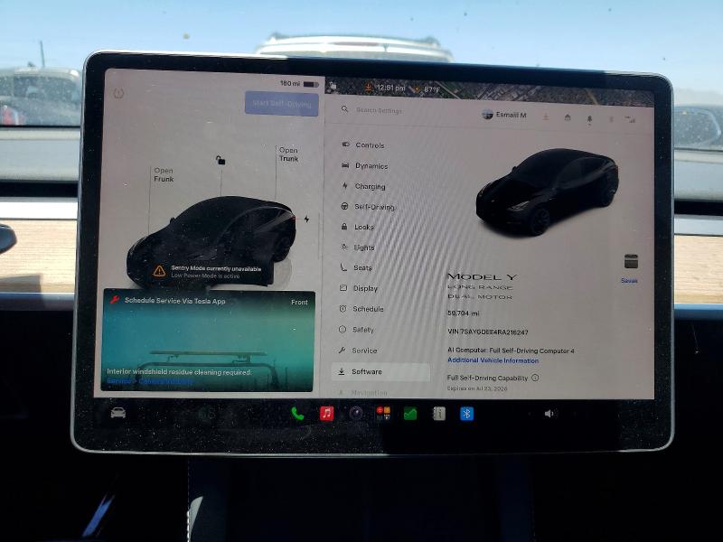 Aukcja sprzedaży 2024 Tesla Model Y, vin: 7SAYGDEE4RA216247, numer aukcji: 59323096