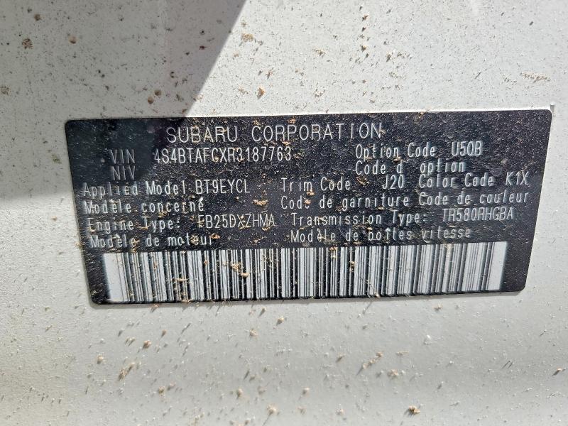 Продажа на аукционе авто 2024 Subaru Outback, vin: 4S4BTAFCXR3187763, номер лота: 61052206